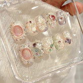 Ditto handmade winter luxe press-on nails short square reusable fake nails