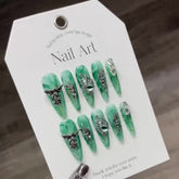 Handmade Liquid Wing Press-On Nails – Stiletto | Long