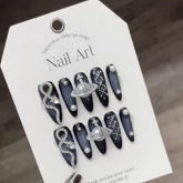 Handmade Empress Serpent Press-On Nails – Almond| Long