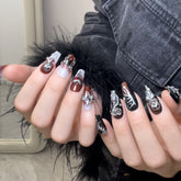 Handmade Lava Demon Press-On Nails – BALLET| Long