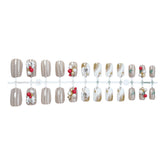 Dark 3D Galaxy Ombre Press-On Nails –long SQUARET | 24 PCS Set