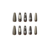 Christmas Gingerbread Press-On Nails –long Ballet | 24 PCS Set