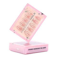 Nude Pink Almond Coated Premium Press-On Nails 30-Piece Set
