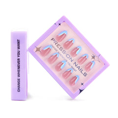 30-Piece French Blue Premium Press-On Nails