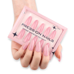 30-Piece Solid Almond Premium Press-On Nails