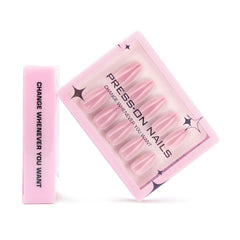 30-Piece Solid Almond Premium Press-On Nails