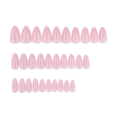 30-Piece Solid Almond Premium Press-On Nails