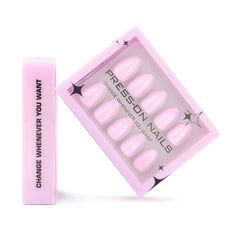 30-Piece Pearl Lustre Almond Press-On Nails