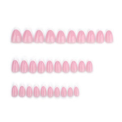 30-Piece French White Short Press-On Nails