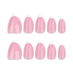 30-Piece French White Short Press-On Nails