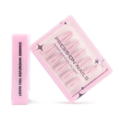 Solid Almond Reusable Press-On Nails