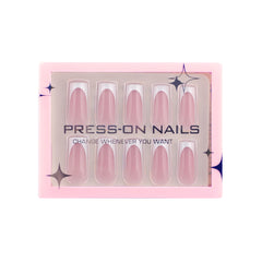 French White-Tip Med-Length Nails