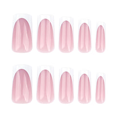 French White-Tip Med-Length Nails