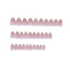 30-Piece French Gradient Pearl Gold Press-On Nails