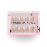 30-Piece Classic French Short Almond Nails