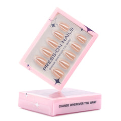 30-Piece Classic French Short Almond Nails