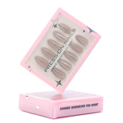 Cat-Eye Short Almond Reusable Press-On Nails