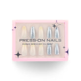 Silver Glitter Gradient Press-On Nails