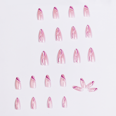 Wave Simplicity Pointed Press On Nails