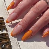 Orange press on nails