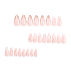 Gold Wave French Press On Nails