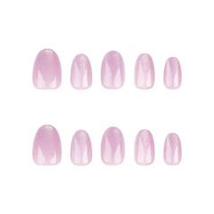 Crystal Cat-Eye Purple Press on Nails