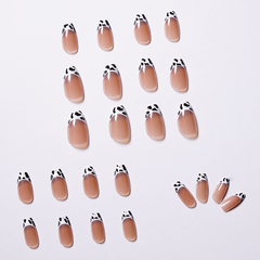 Milk pattern print on Nails