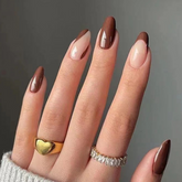 Brown-Coffee Chic Press on Nails