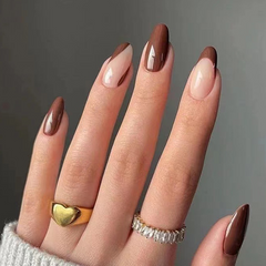 Brown-Coffee Chic Press on Nails