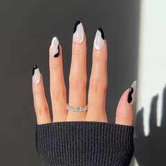 Black & White Mix Press On Nails