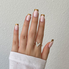 Gold Edge Press on Nails