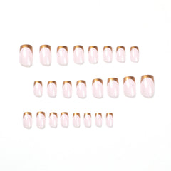 Gold Edge Press on Nails