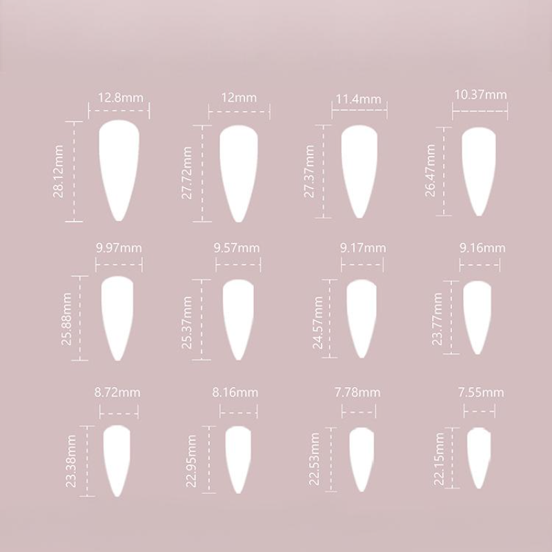 Blue Ribbon Press-On Nails – STILETTO | Extra Long