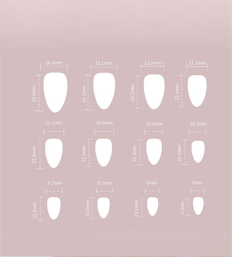 Cherry French Style Press - on Nails-Almond | Medium
