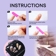 Gold Powder Press-On  Nails- Almond |Medium