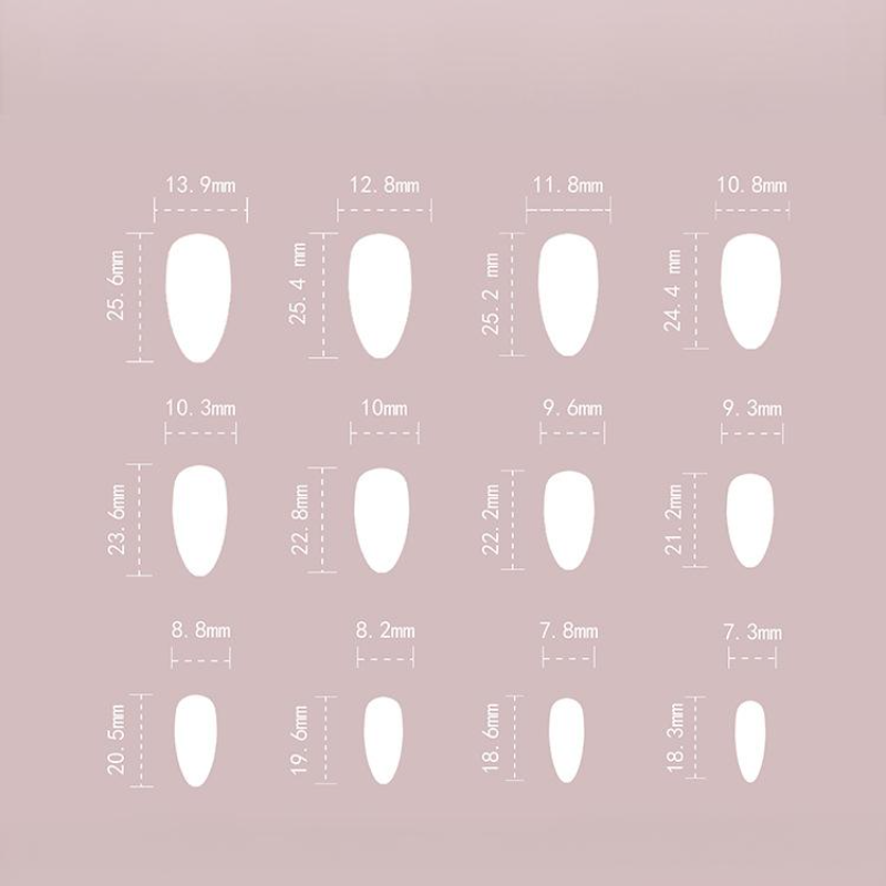 Celestial Blue Press-On Nails – ALMOND |Long