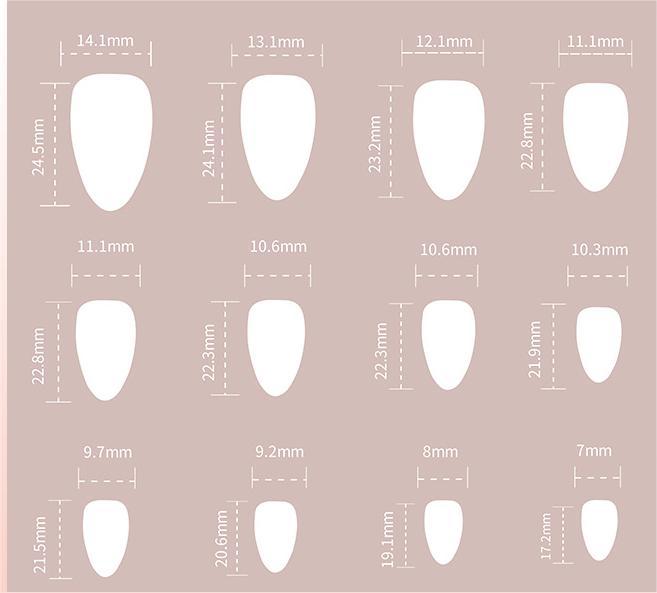 Midnight Bloom Press-On Nails – Almond | Medium