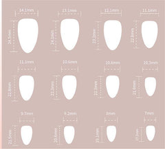 Midnight Bloom Press-On Nails – Almond | Medium