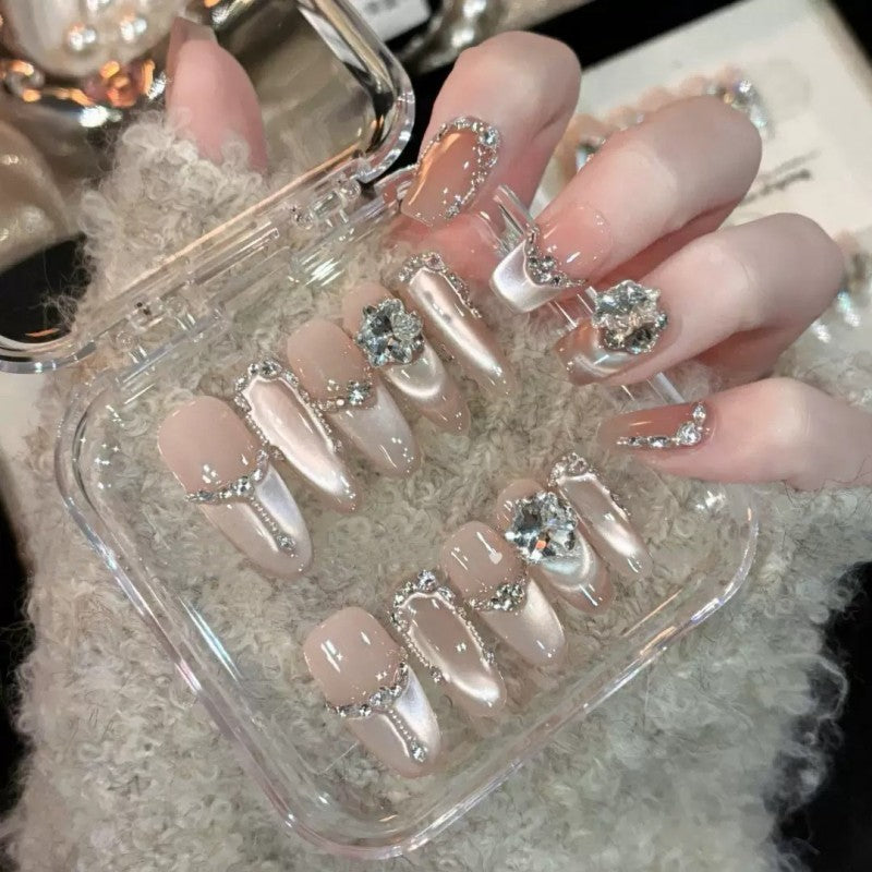 Medium oval waterproof vegan reusable Embodying Ins press-on nails Ditto