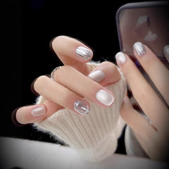 Short square waterproof vegan reusable handmade press-on nails Ditto