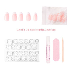 Wave Simplicity Pointed Press On Nails