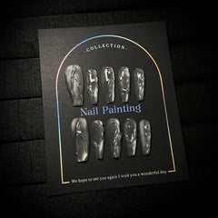 Ditto meteorite fragment medium ballet press-on nails reusable design