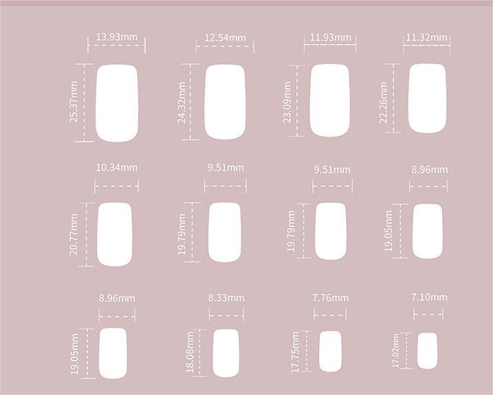 Sparkling Diamond Flower Press-On Nails –SQUARE| Medium