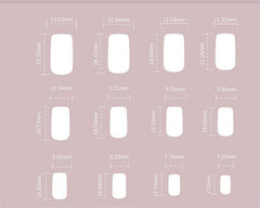 Sparkling Diamond Flower Press-On Nails –SQUARE| Medium
