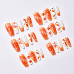 Autumn-Chic Resin French Press-On Nails –Medium Ballet| 30PCS Set