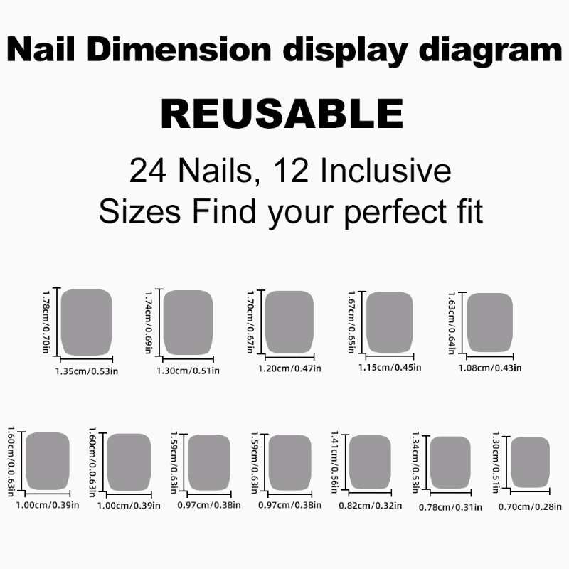 Short Solid Color Press-On Nails– SQUARE  | Short