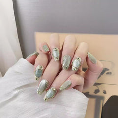 Short ballet waterproof vegan reusable crystal cat-eye press-on nails Ditto