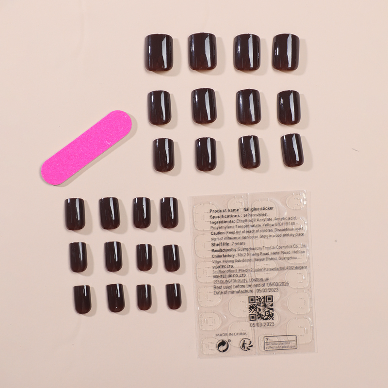 Short Solid Color Press-On Nails– SQUARE  | Short