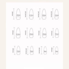 Chic 3D Gold Foil Cat Eye Press-On Nails –Medium Almond | 24PCS Set