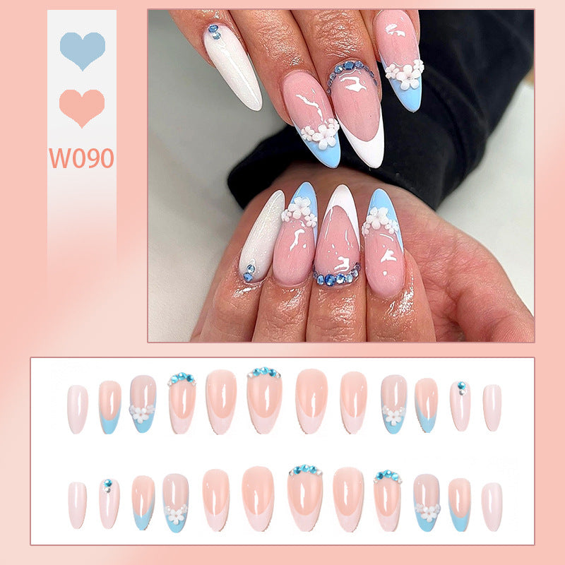 Handmade French riviera medium stiletto reusable press-on nails Ditto brand
